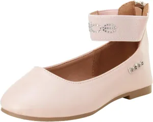 bebe Girls' Shoes - Ballet Flats with Rhinestone Studded Ankle Straps (Toddler/Girl)