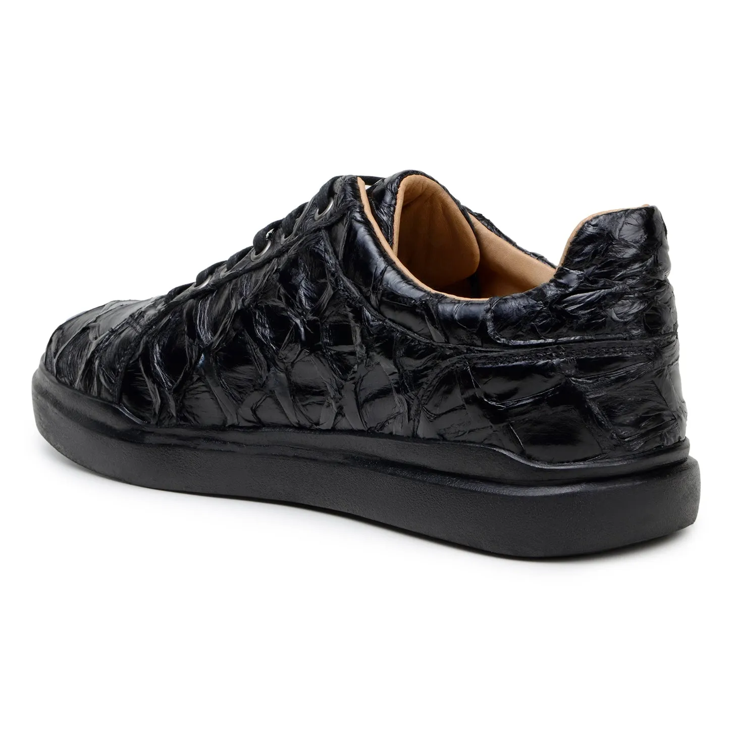 Belvedere Kingstone BR02 Men's Shoes Exotic Pirarucu Lace-Up Casual Sneaker (BV3186)