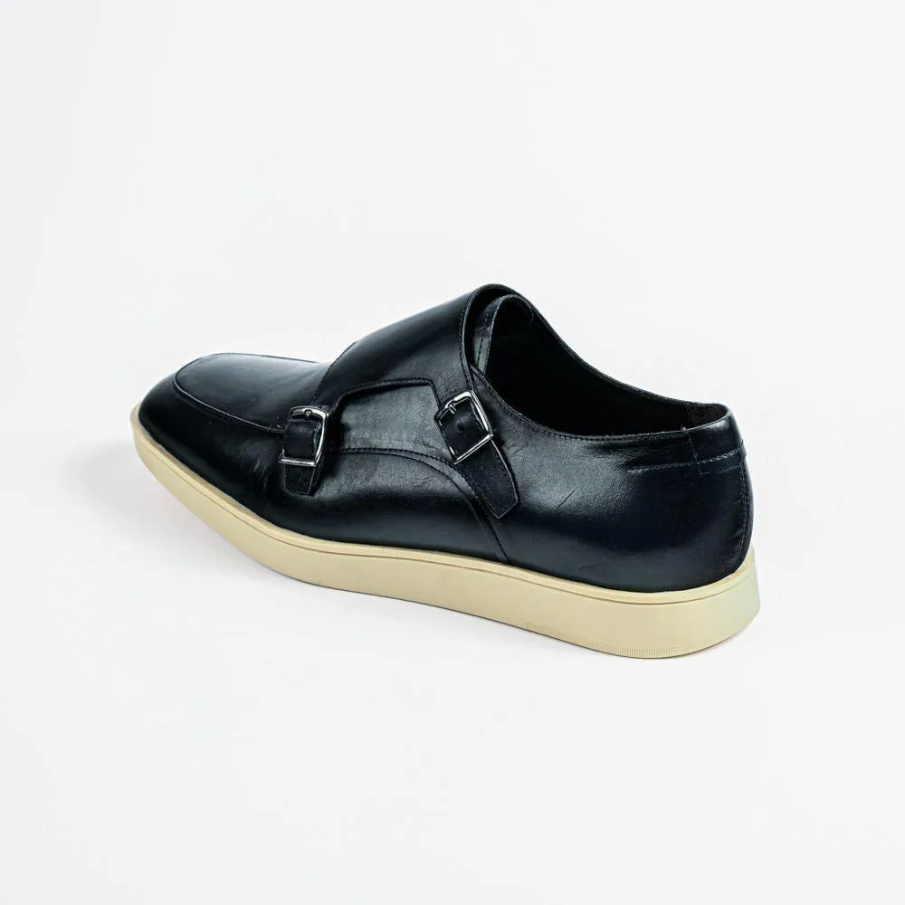 Belvedere Studio Men's Walking Leather Shoes Marcio Navy