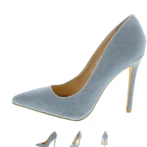 Beronicaby Light Denim Pointed Toe Heel