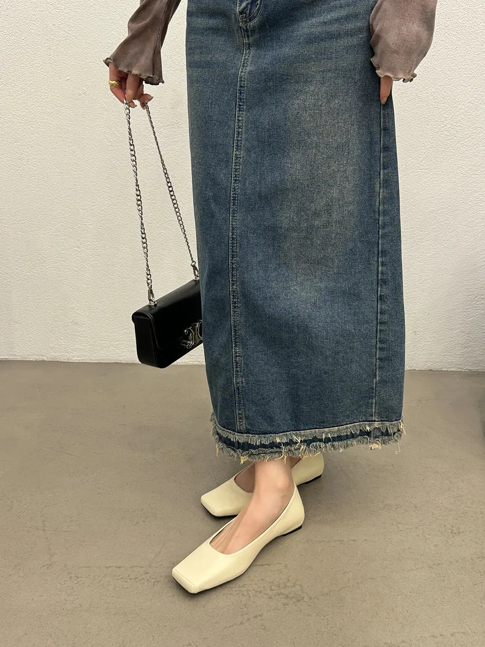 binfenxie  -  Square Toe Women Loafers 2024 New Arrivals Beige Brown Silver Black Shallow Slip On Dress Shoes Low Heeled Casual Party Pumps