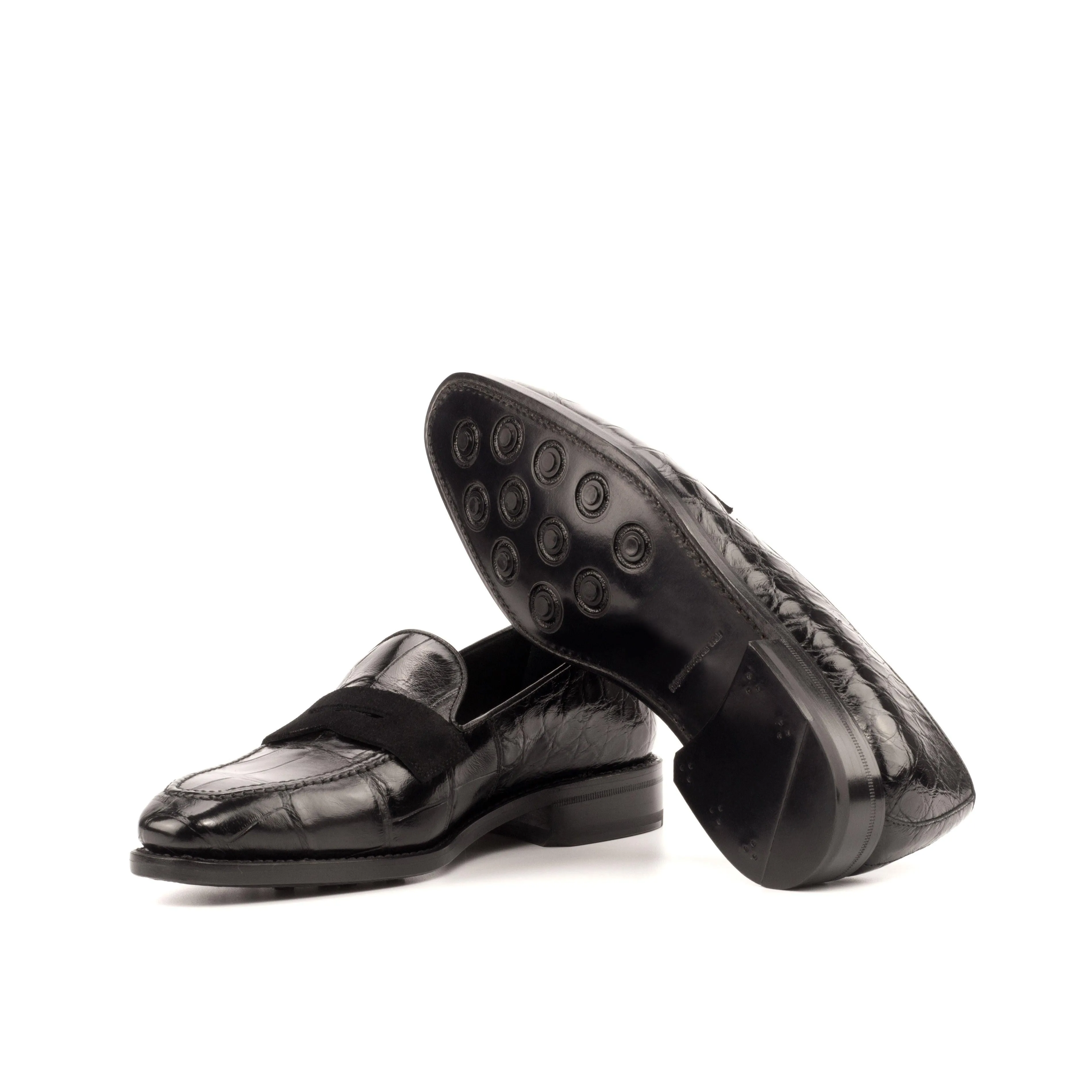 Black Alligator Penny Loafer