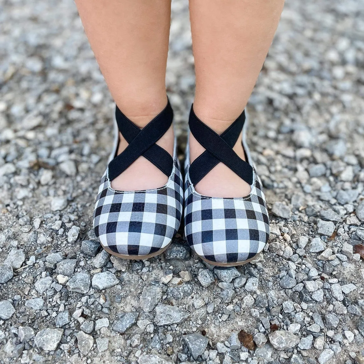 Black & White Buffalo Plaid Ballet Flats