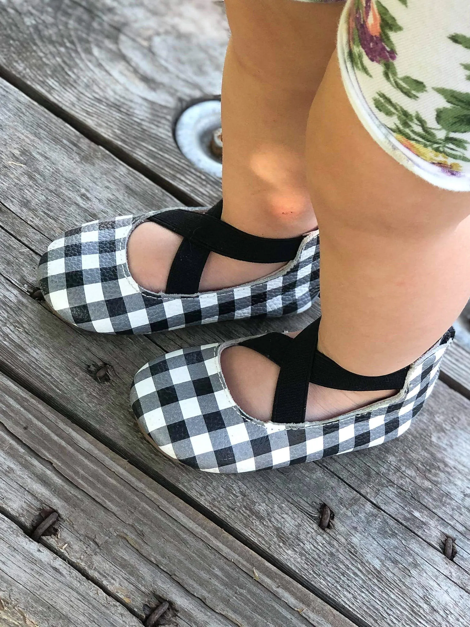 Black & White Buffalo Plaid Ballet Flats