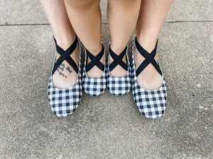 Black & White Buffalo Plaid Ballet Flats
