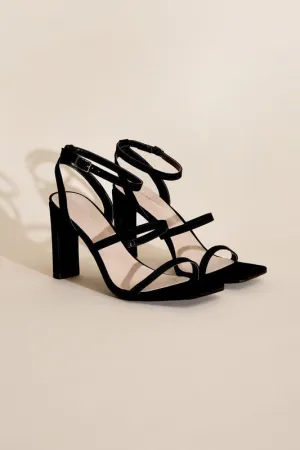 Black Ankle Strap Heels