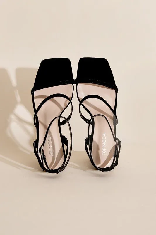 Black Ankle Strap Heels