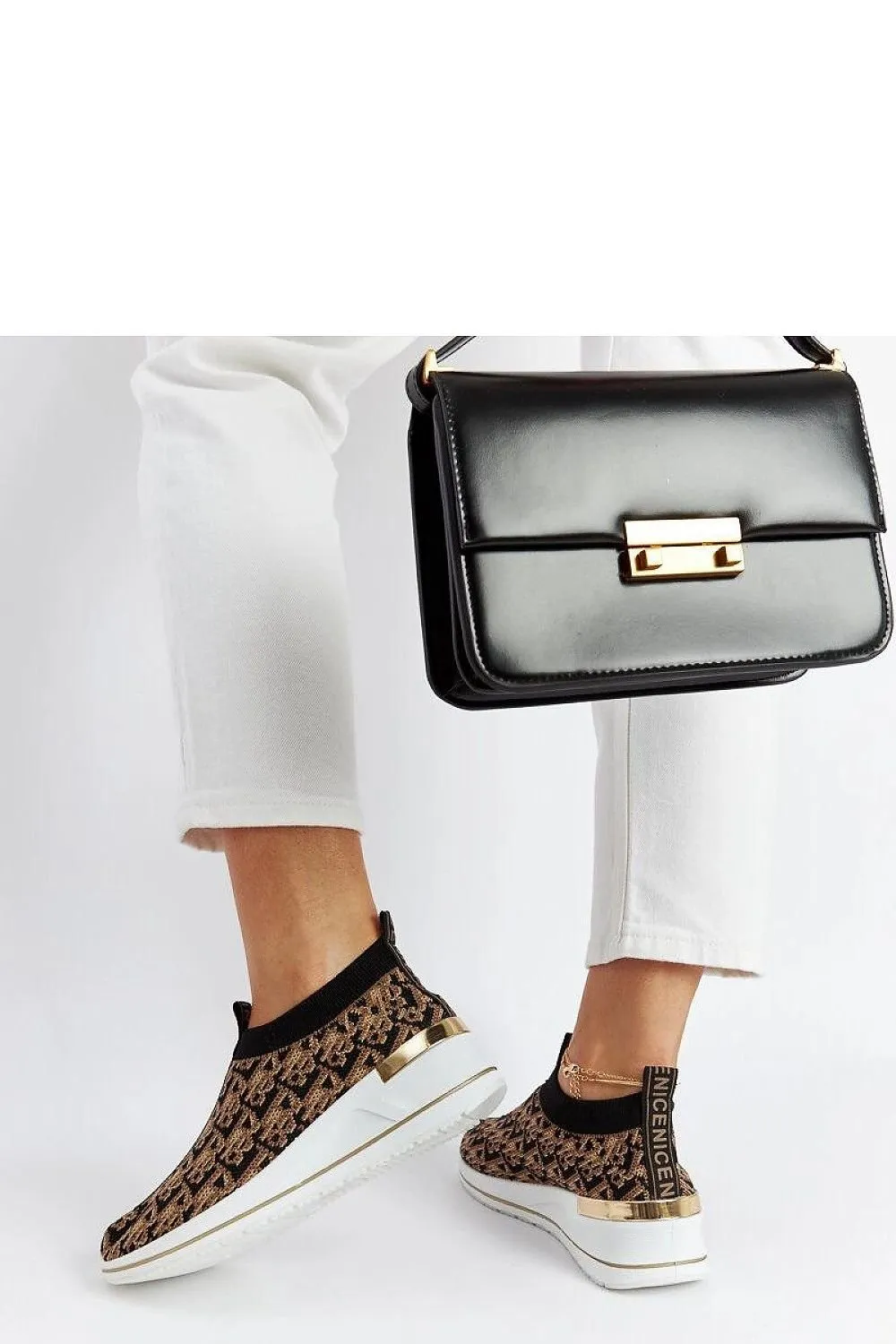 Black-brown Slip On Tartano shoes