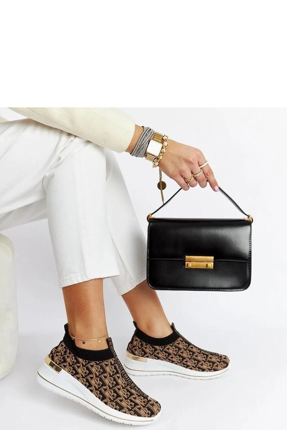 Black-brown Slip On Tartano shoes