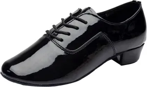 Black Casual Dress Shoes for Men Men's Solid Color Lace Up Modern Dance Shoes Dance Hall Latin Dance Shoes Mens Black Loafer Dress Shoes