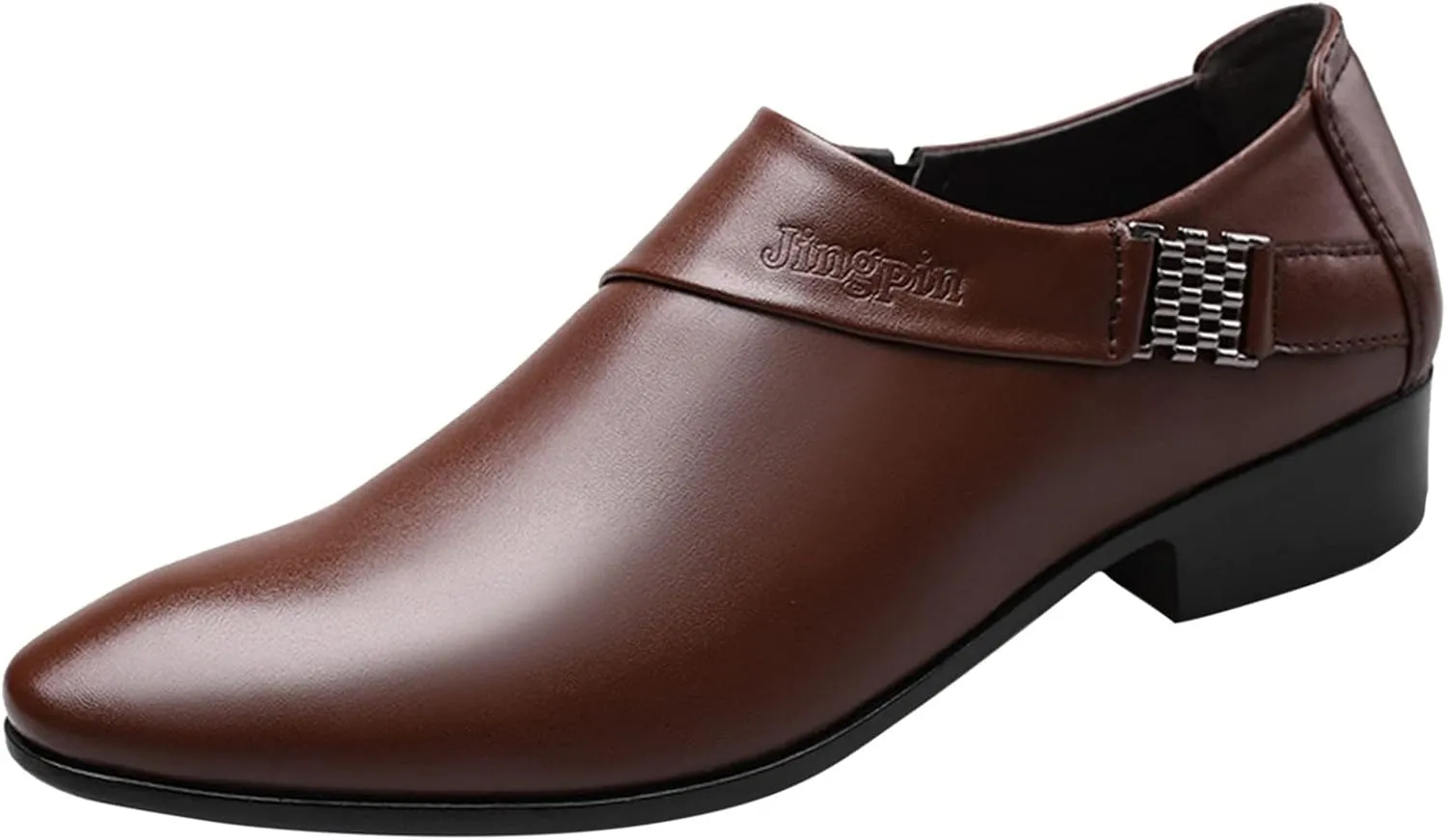 Black Dress Shoes Men Oxford Shoes for Men Black Dress Shoes Slip On Brown British Business Shoe Pointed Toe Formal Leather Shoes