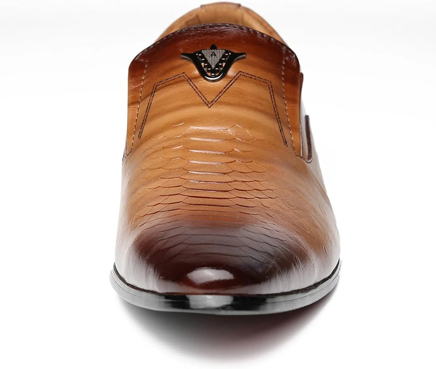 Black Dress Shoes Men Slip On Black British Business Shoe Pointed Toe Formal Leather Shoes Wedding Shoes for A Suit Modern Dress Shoes