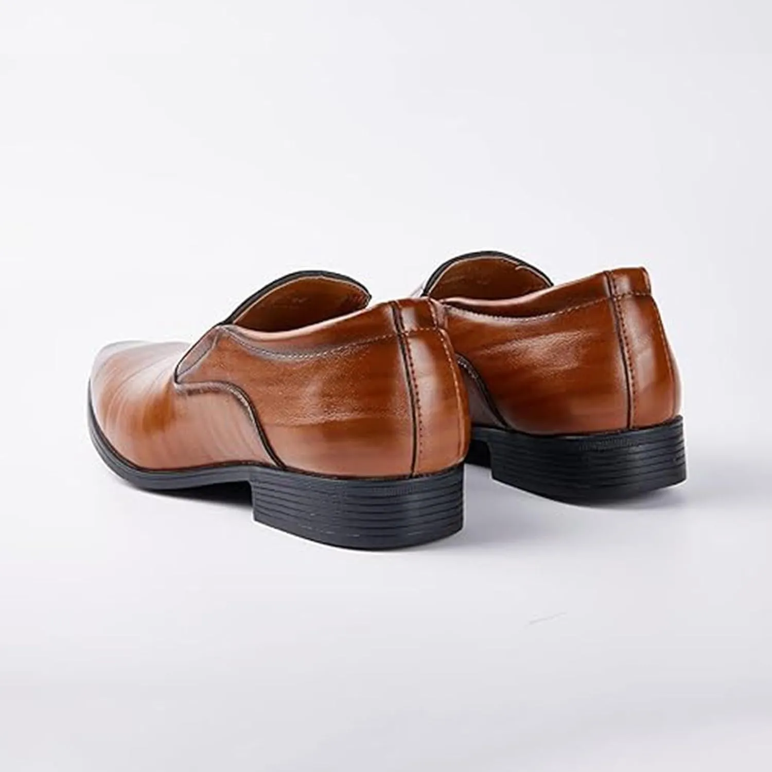 Black Dress Shoes Men Slip On Black British Business Shoe Pointed Toe Formal Leather Shoes Wedding Shoes for A Suit Modern Dress Shoes