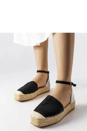 Black espadrilles with a glitter insert