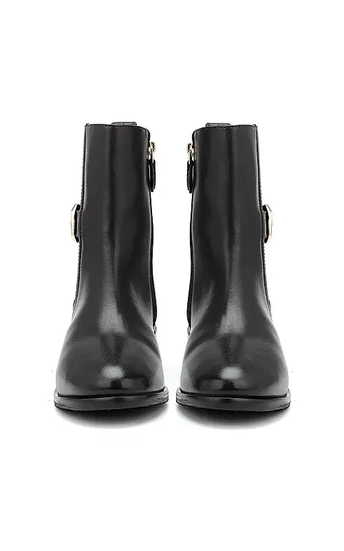 Black Leather Ankle Boots