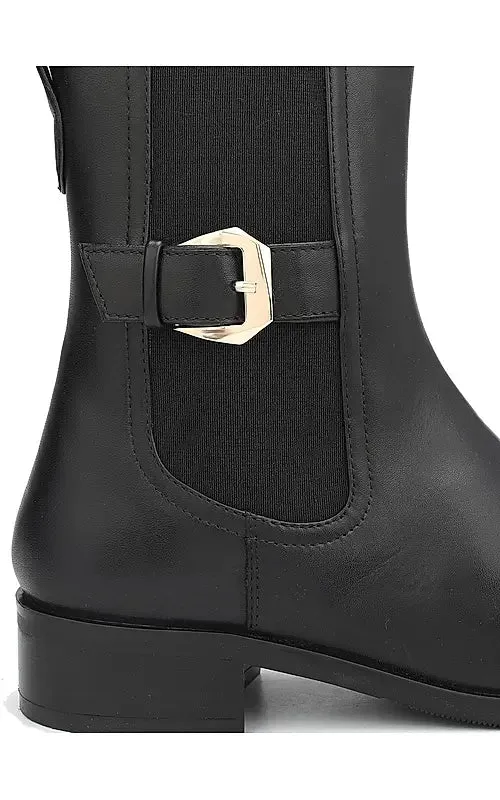 Black Leather Ankle Boots