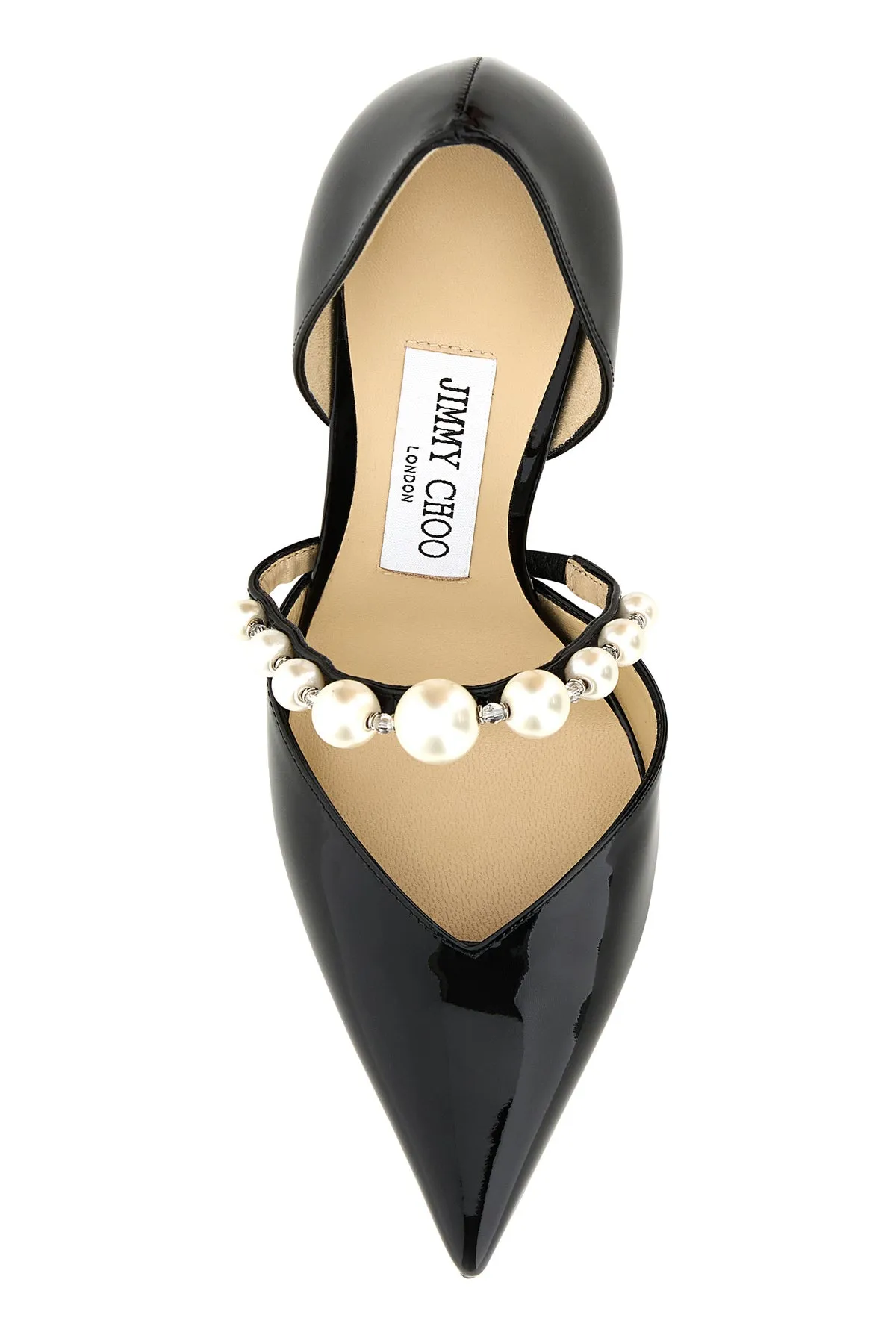 Black leather Aurelie 85 pumps