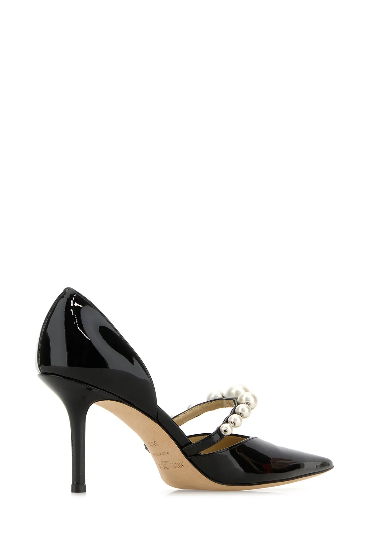 Black leather Aurelie 85 pumps