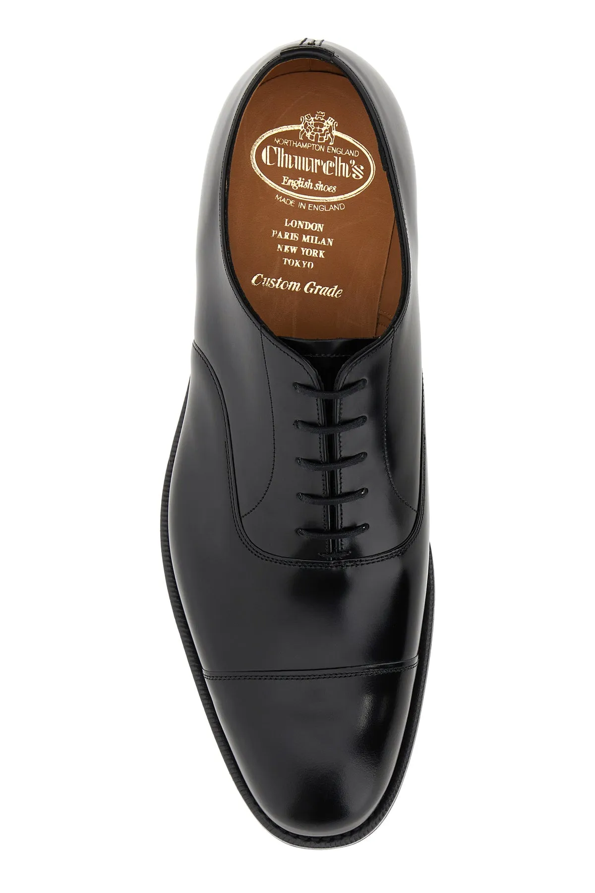 Black leather Consul lace-up shoes