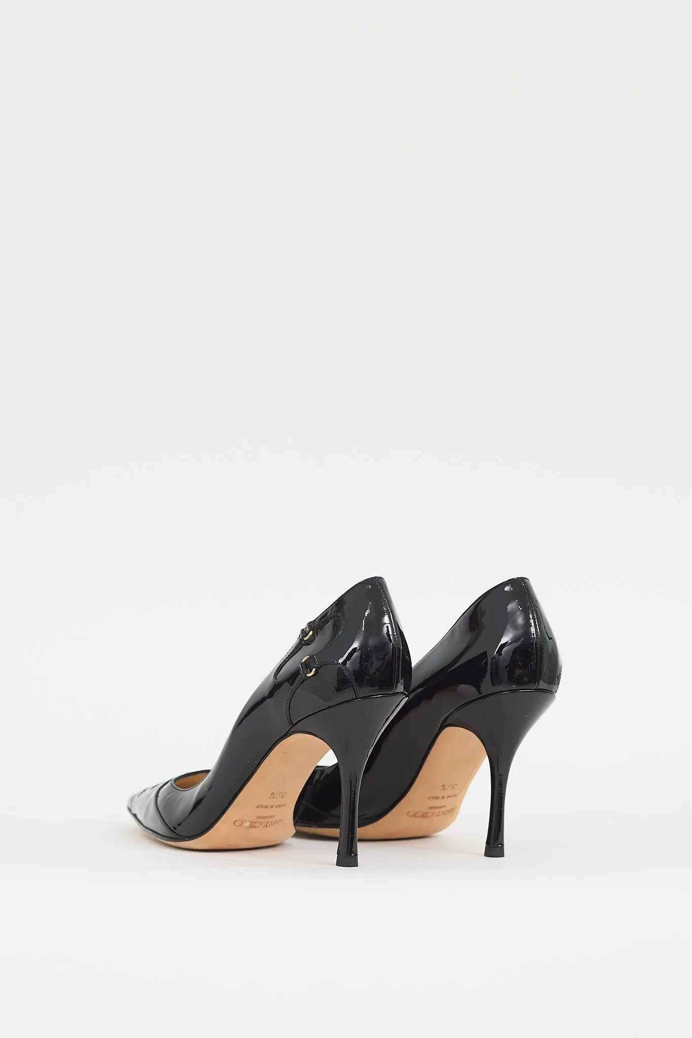 Black Patent Leather & Buckle Pump
