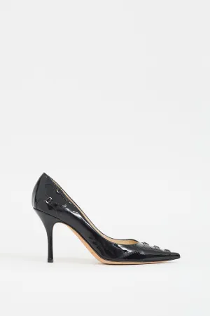 Black Patent Leather & Buckle Pump
