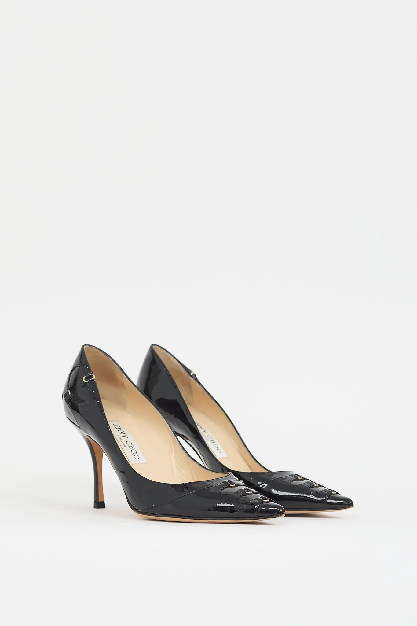 Black Patent Leather & Buckle Pump
