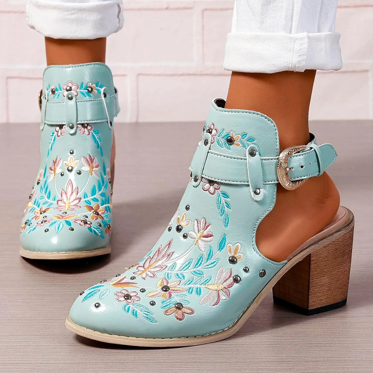 Block Heels Prom Heeled Sandals for Women Heels for Women Open Toe Ankle Strap Stylish Heeled Sandals