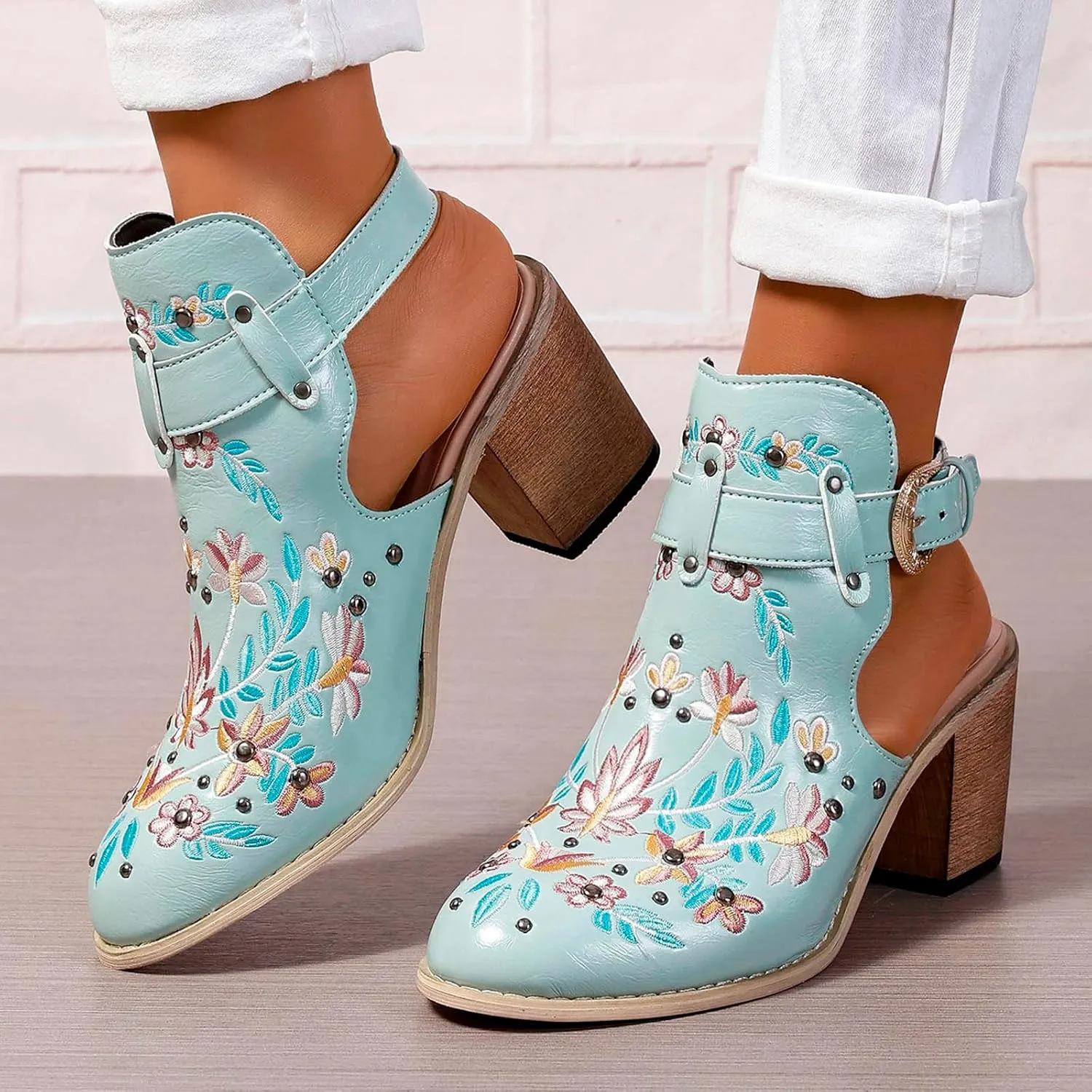 Block Heels Prom Heeled Sandals for Women Heels for Women Open Toe Ankle Strap Stylish Heeled Sandals