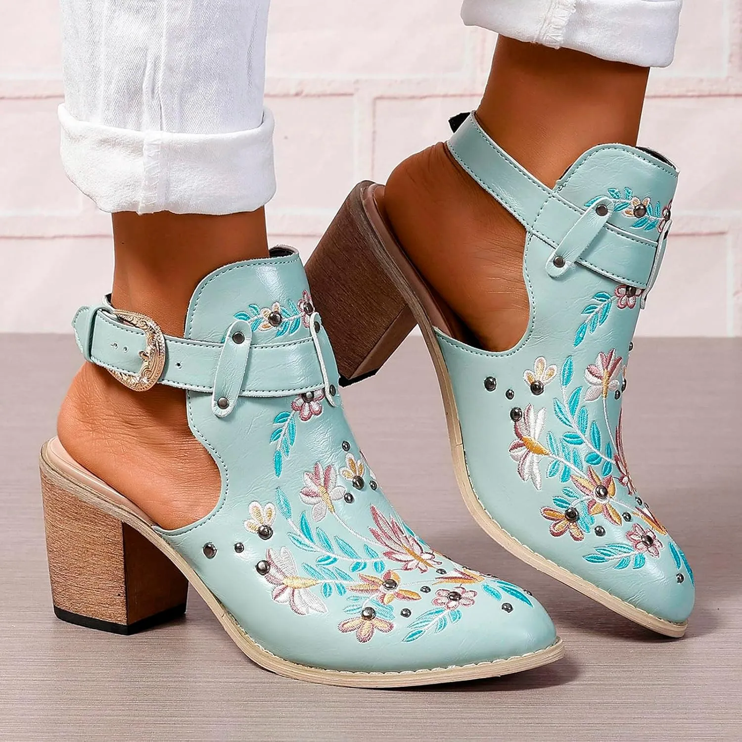 Block Heels Prom Heeled Sandals for Women Heels for Women Open Toe Ankle Strap Stylish Heeled Sandals