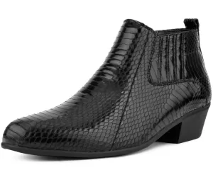 Bolano Adder Men's Exotic Snake Leather Ankle Boot