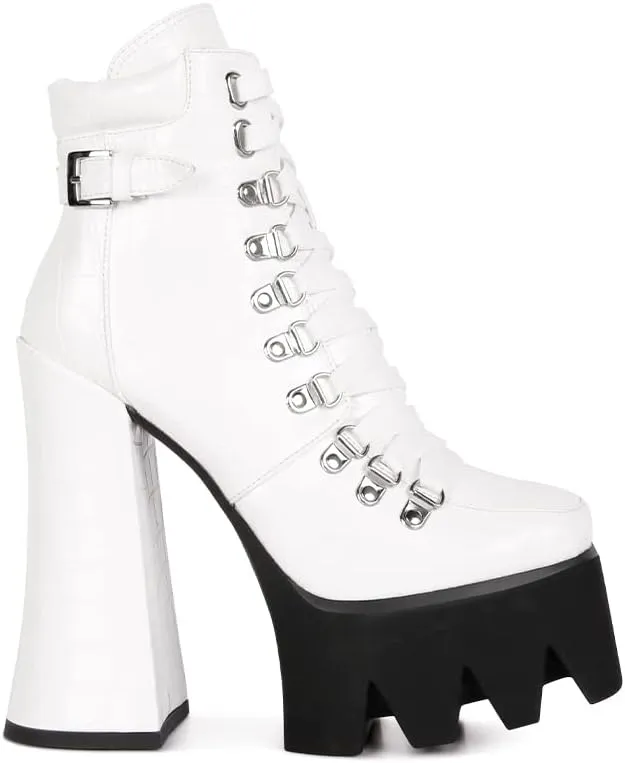 Boogie High Platform Lace Up Boots