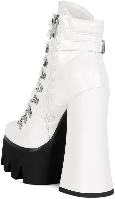 Boogie High Platform Lace Up Boots