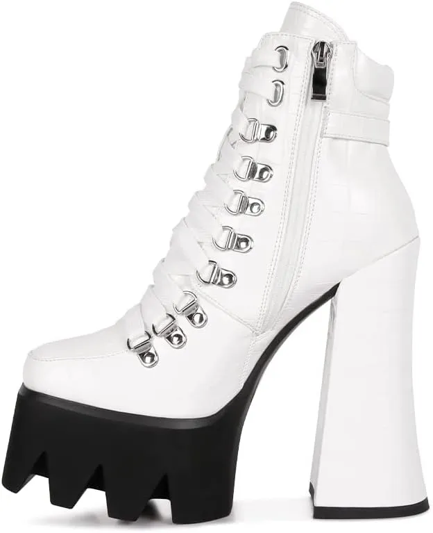 Boogie High Platform Lace Up Boots