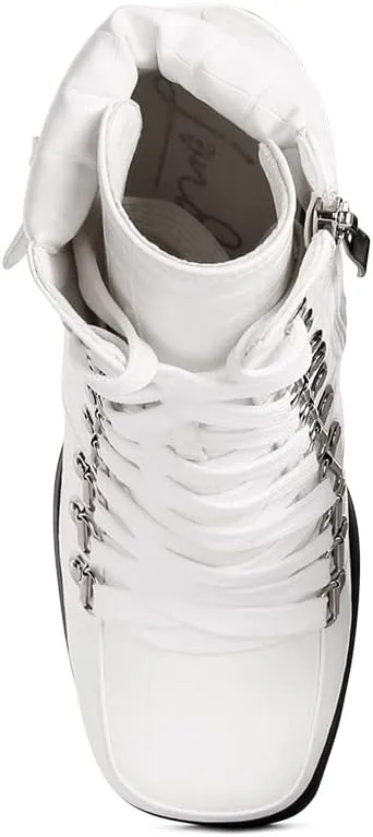 Boogie High Platform Lace Up Boots