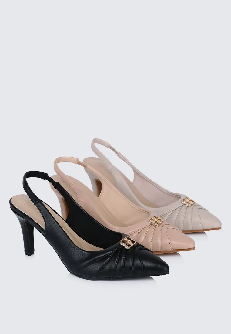 Bovis Comfy Heels In Almond