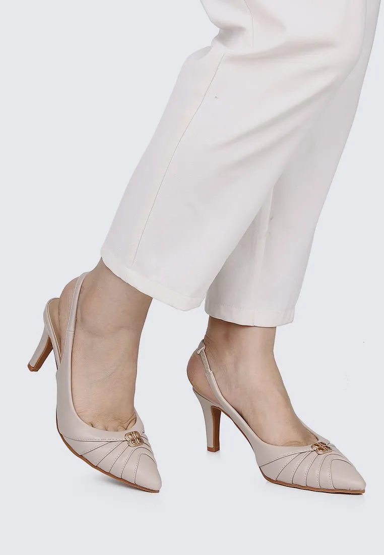 Bovis Comfy Heels In Almond