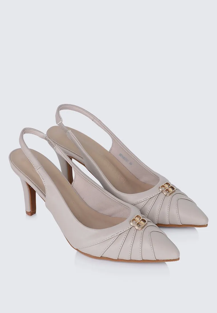 Bovis Comfy Heels In Almond