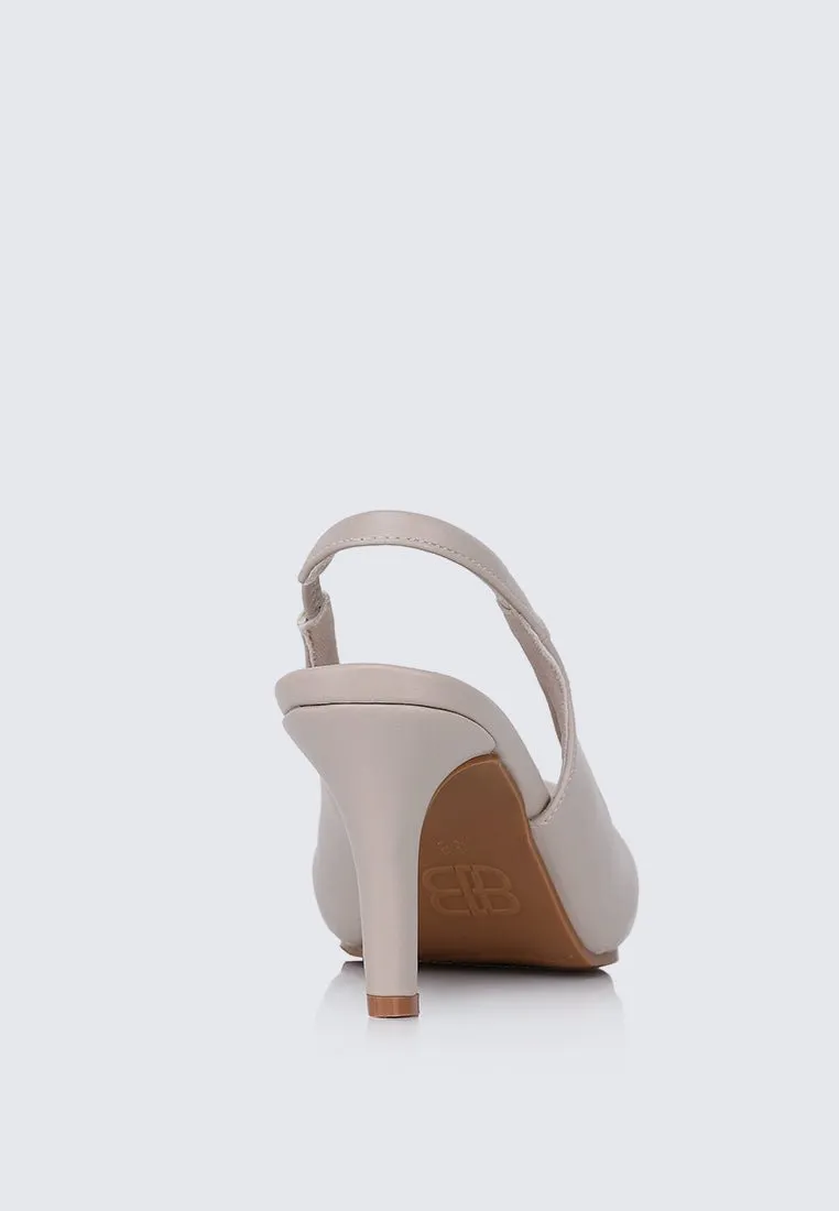 Bovis Comfy Heels In Almond