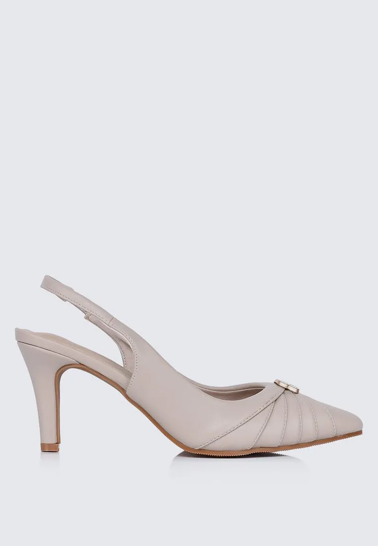 Bovis Comfy Heels In Almond