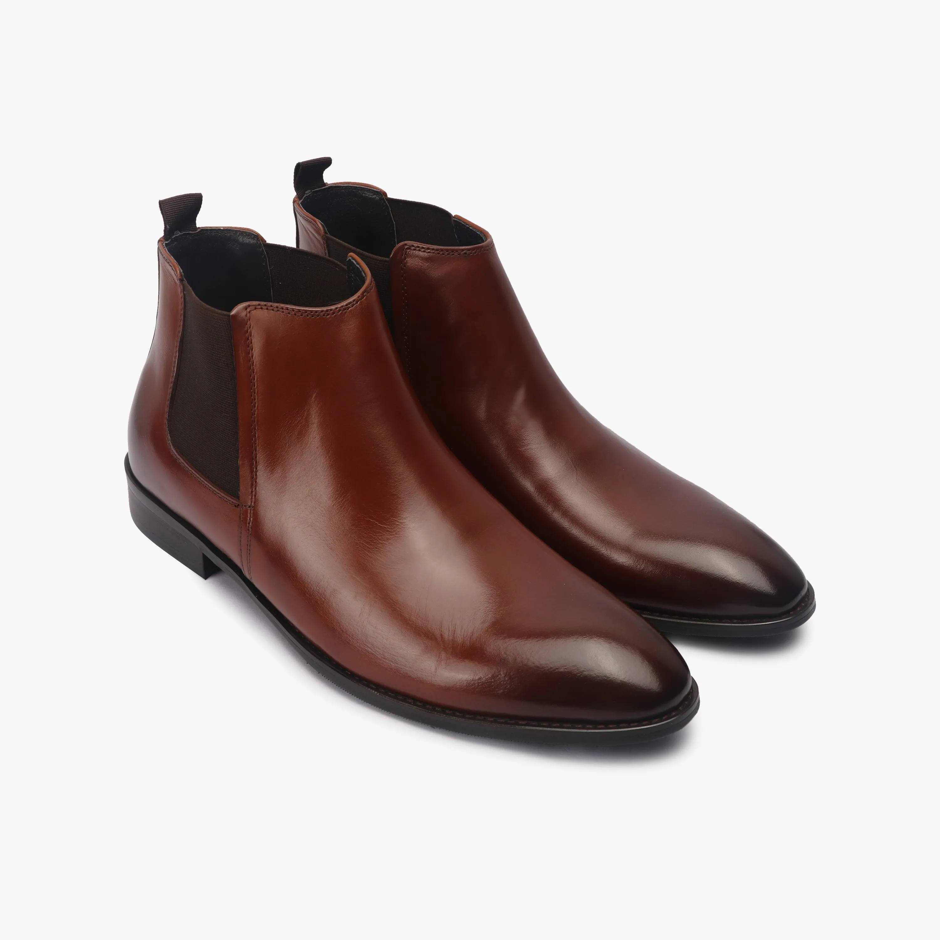 Box Calf Leather Chelsea Boot