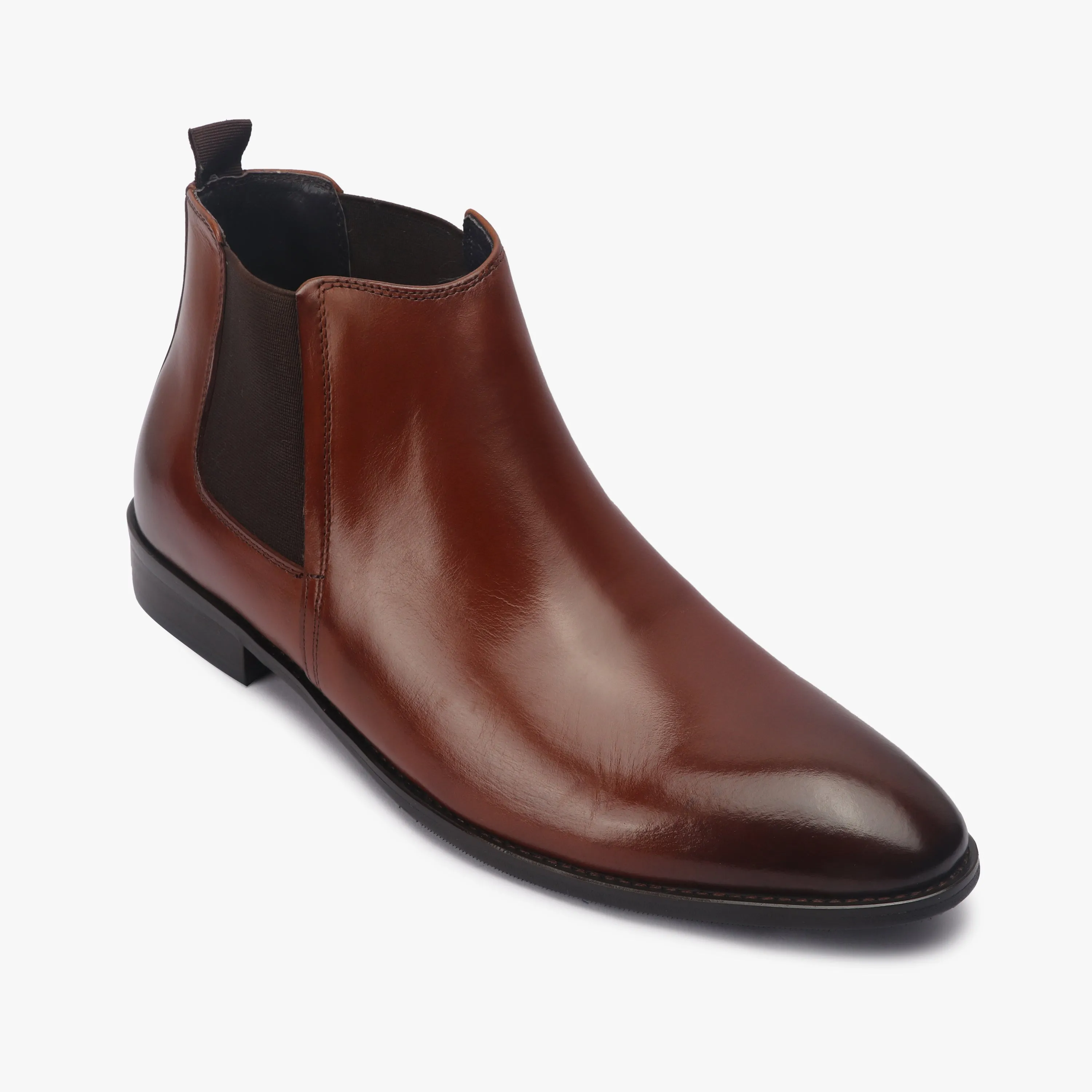 Box Calf Leather Chelsea Boot