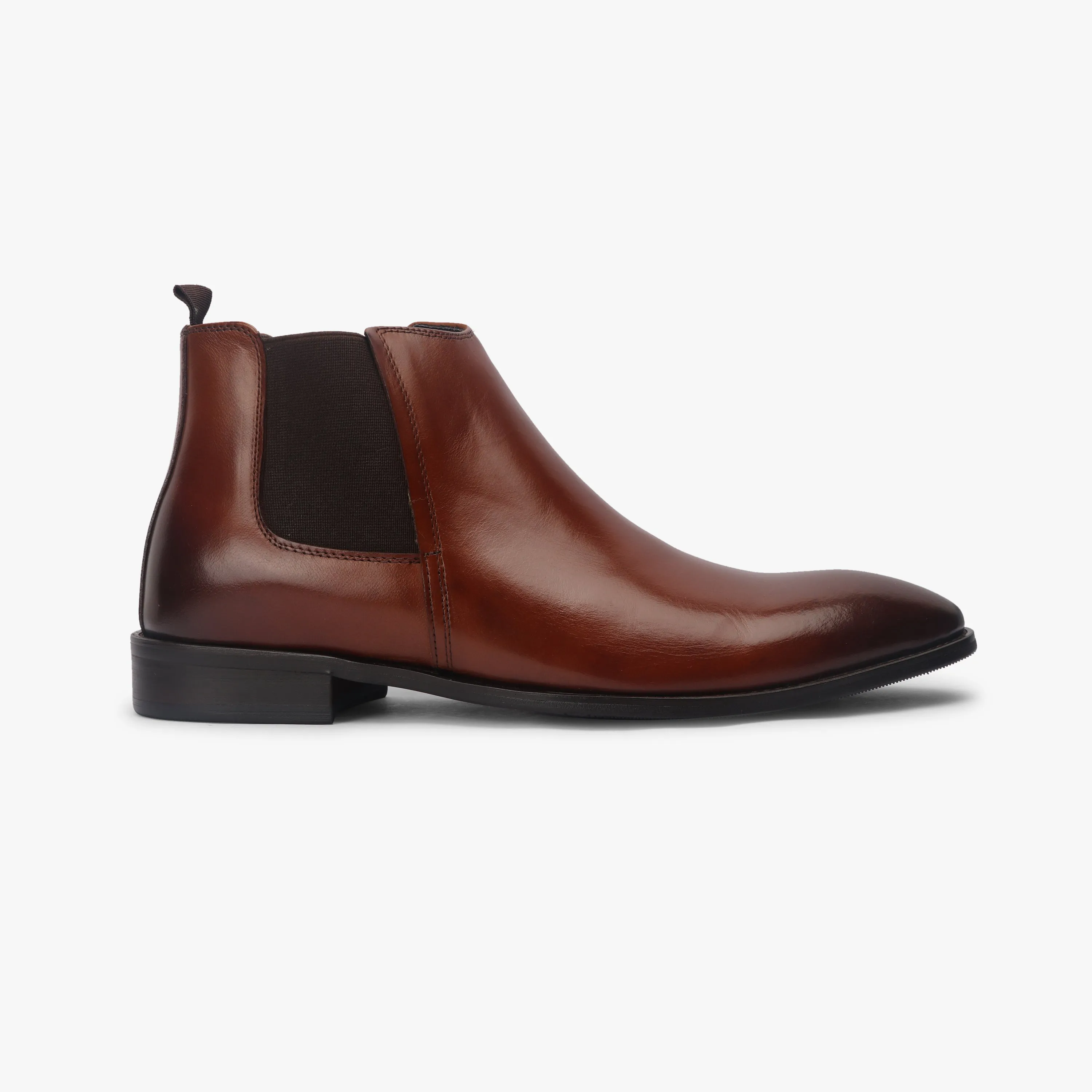 Box Calf Leather Chelsea Boot