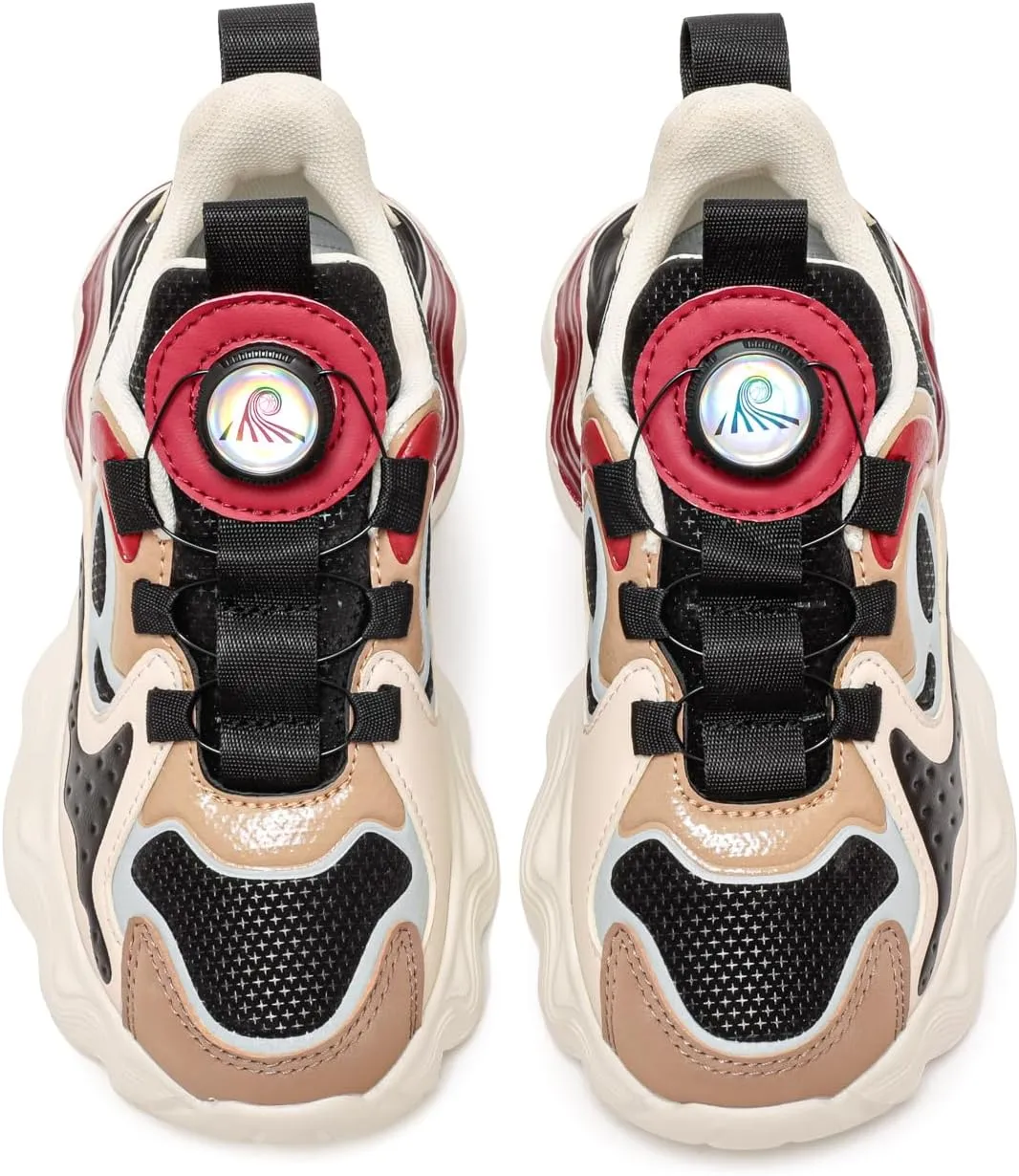 Boys Leather Waterproof Non-Slip Running Sneakers, Girls