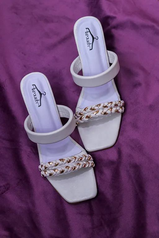 Brauch Women's Lavender Golden Strap Prism Block Heel