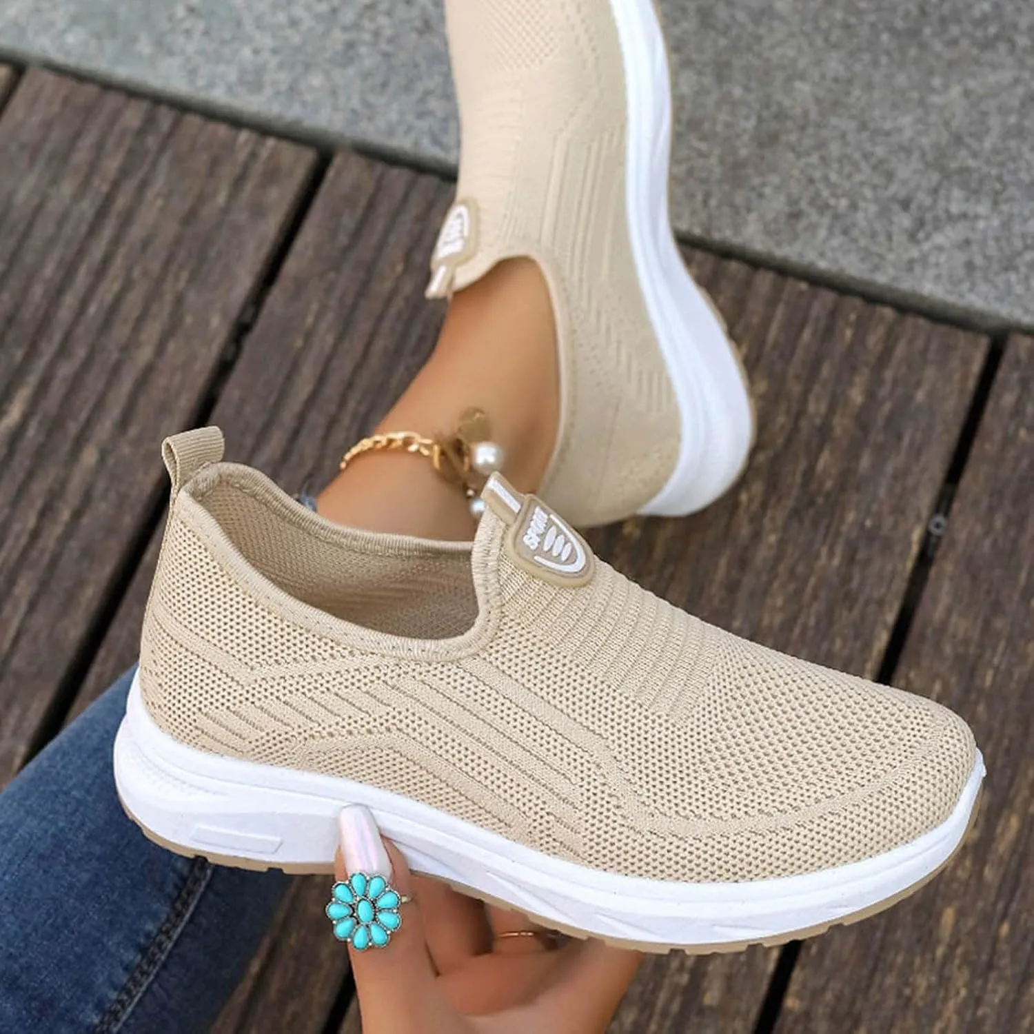 Breathable Fashion Sneakers for Women Breathable Zero Drop Adjustable Barefoot Shoes Lightweight Workout Shoe