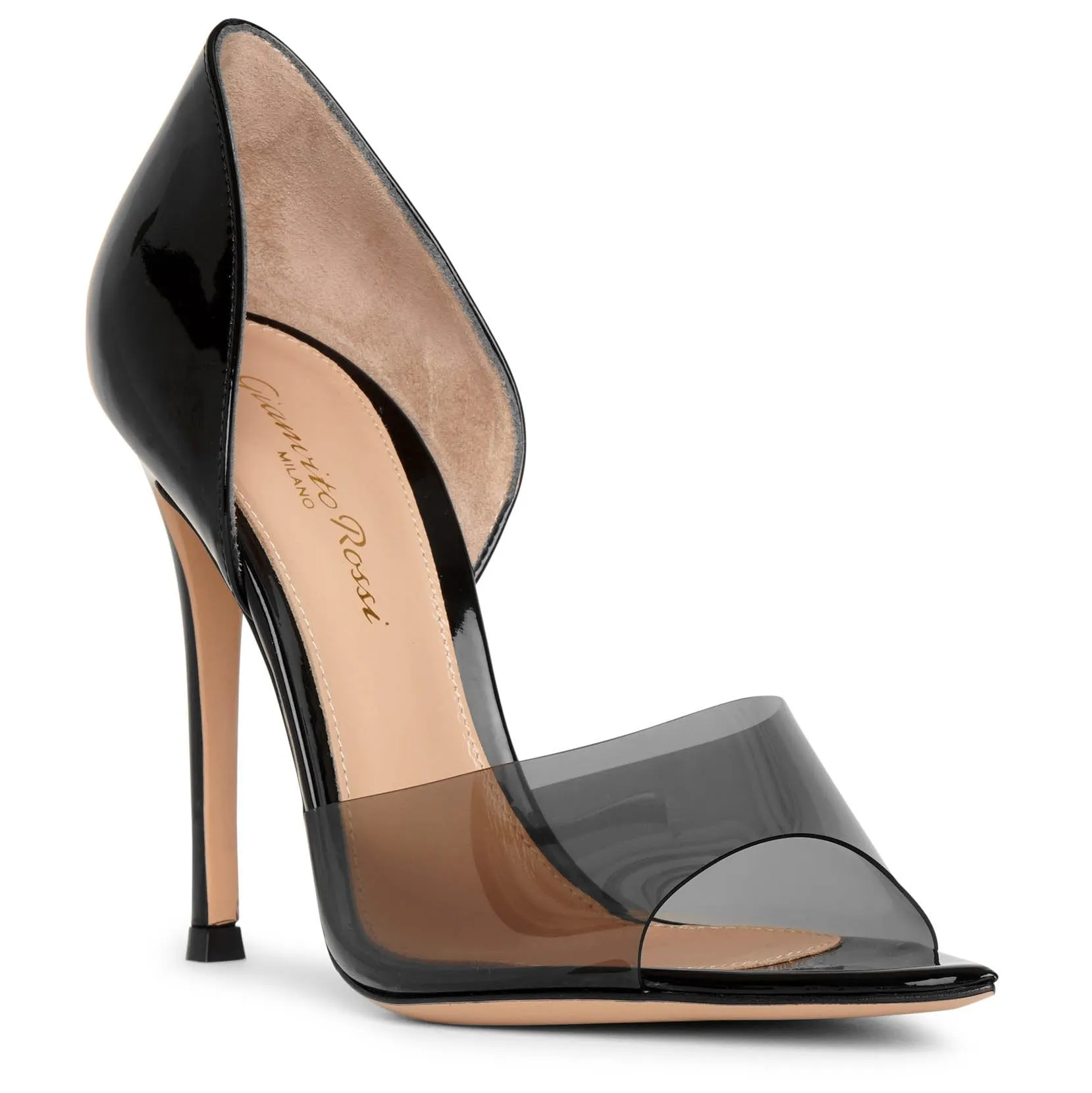 Bree 105 patent black and pvc pumps