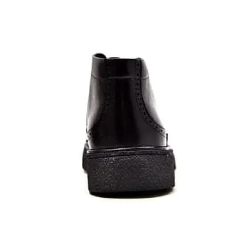 British Walkers Playboy Men's Black Leather Wingtip Tpr
