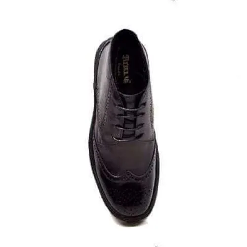 British Walkers Playboy Men's Black Leather Wingtip Tpr