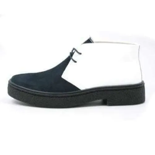 British Walkers Playboy Men's Black White Leather