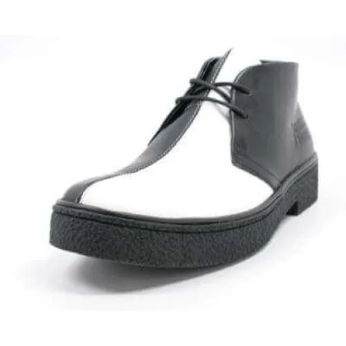 British Walkers Playboy Men's Black White Leather
